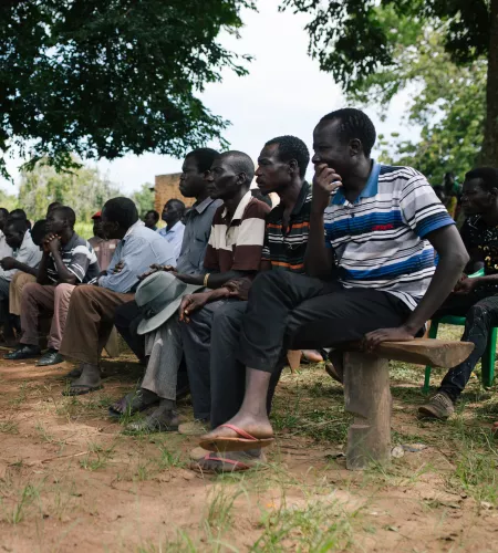 Klimawandel: Gruppentraining von Landwirten in Uganda