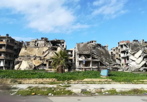 Masa: Eingestürzte Gebäude in Syrien